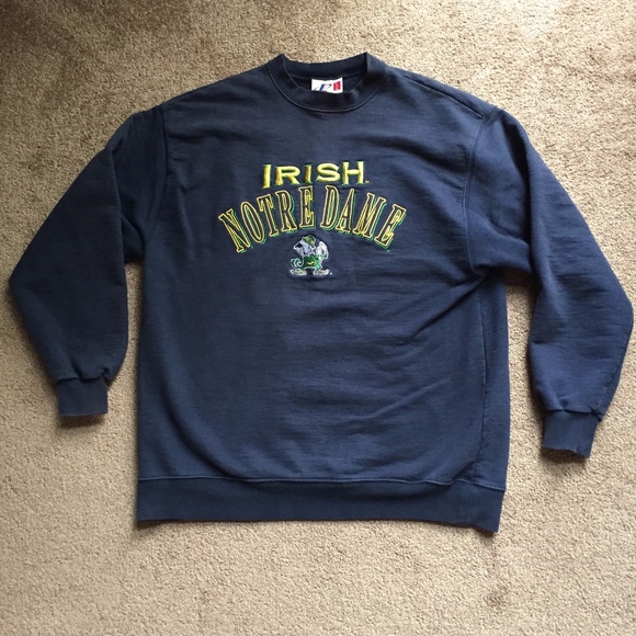 Vintage Logo Athletic Notre Dame Sweatshirt Large - Picture 1 of 7